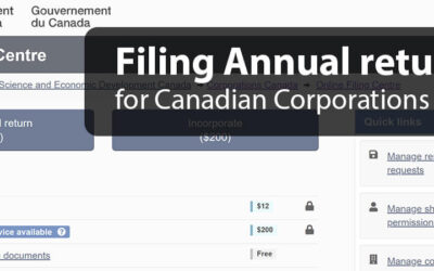 Filing annual return for Canadian corporations